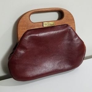 Vintage Etienne Aigner Oxblood Red Handbag Purse